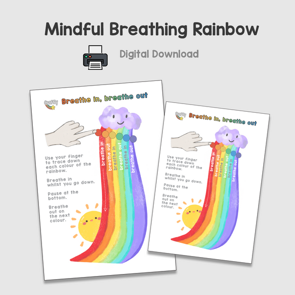 PRINTABLE Mindful Breathing Rainbow – Craftly Ltd